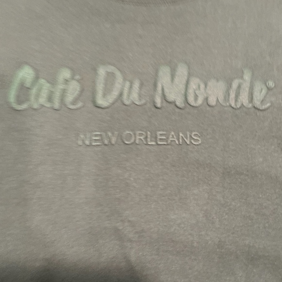 Café Du Monde New Orleans Green Crewneck Sweatshirt Port & Company Size Small - Picture 2 of 7